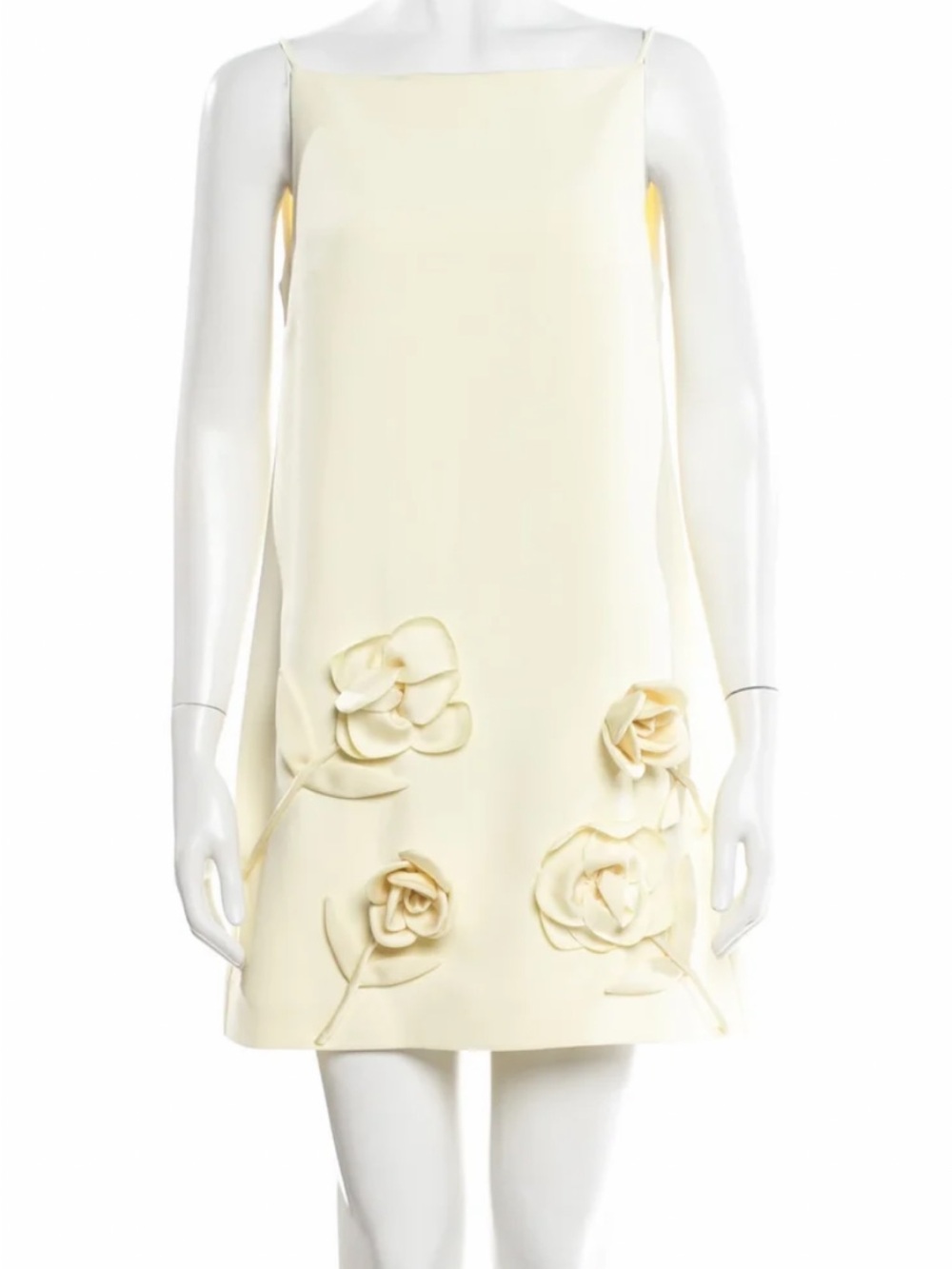 LOOK FOR self portrait crepe flower mini dress in yellow size 2